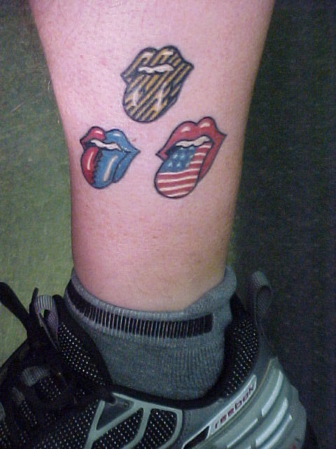 tongue tattoo. No Security Tour Tongue Tattoo